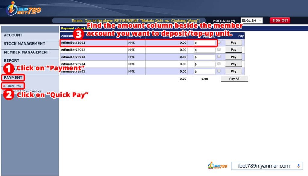 ibet789 agent deposit